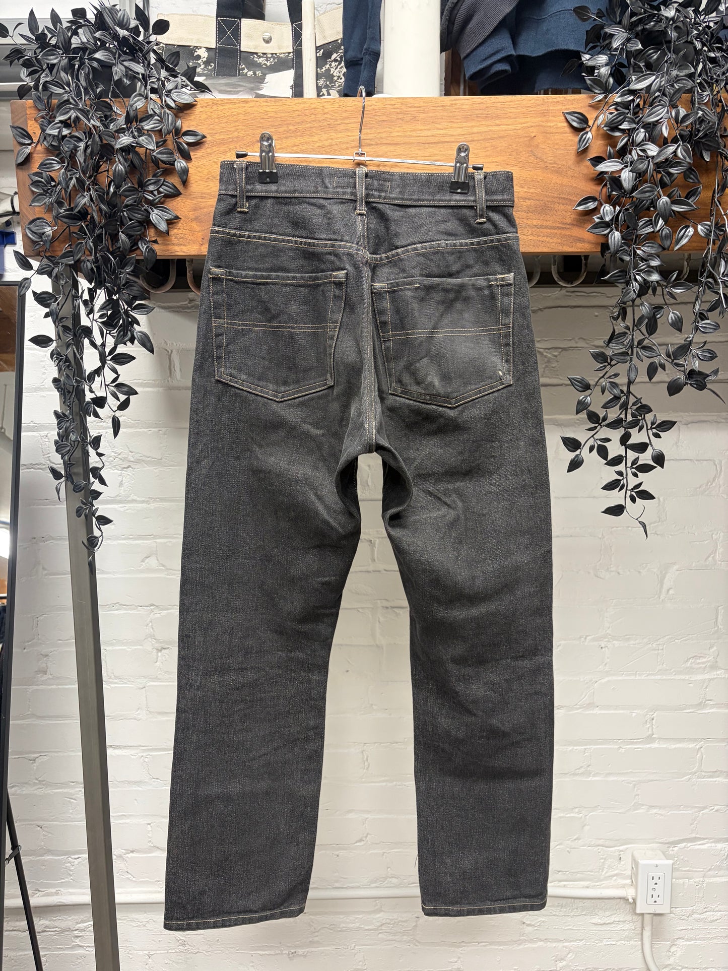 2000s Saint Laurent Straight Leg Bootcut Black Denim