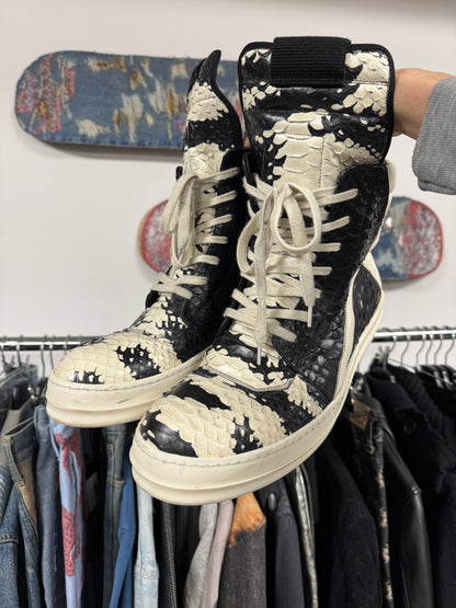 SS2022 Rick Owens ‘Fogachine’ Genuine Python Hide Geobaskets