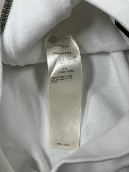 SS2020 Rick Owen Chalk White ‘Jason’ Zip Up Hoodie