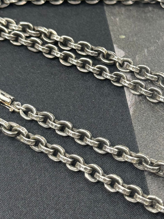 Chrome Hearts 40 Inch XL Length ‘Paper Chain’ 925 Silver Necklace