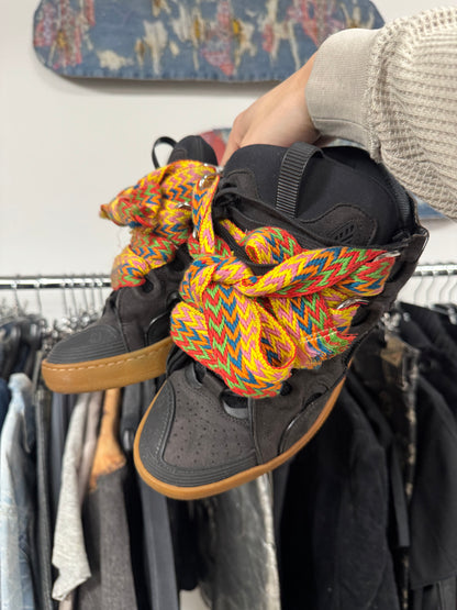 Lanvin Curb Jumbo Lace Low Top Skate Sneakers