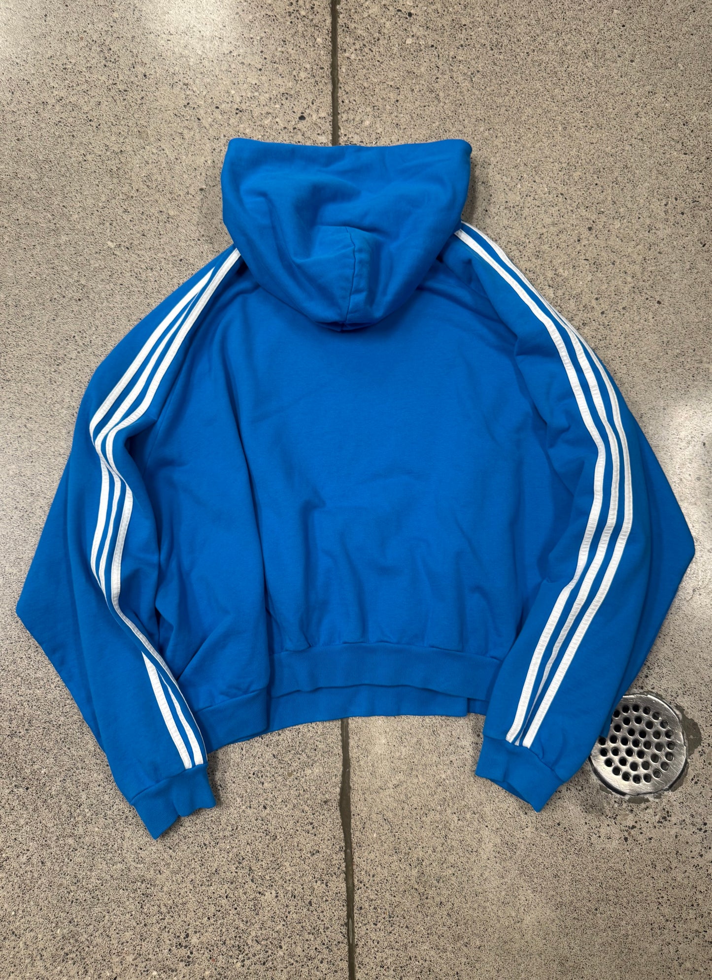 2022 Balenciaga x Adidas ‘3 Stripes’ Blue Pullover Hoodie