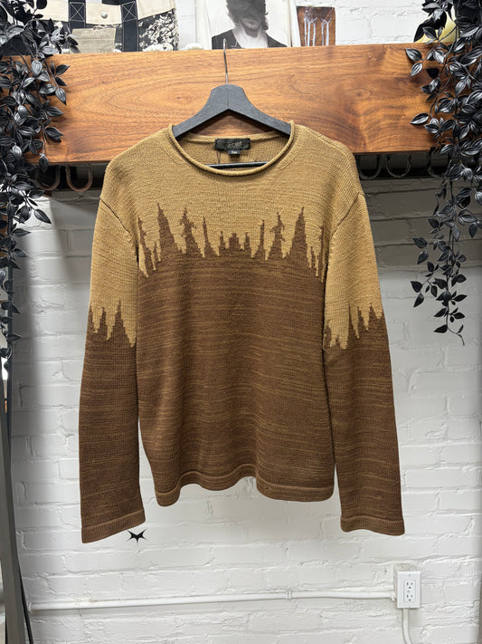 Vintage 90s Jean Paul Gaultier ‘Objet’ Treeline Knit Sweater