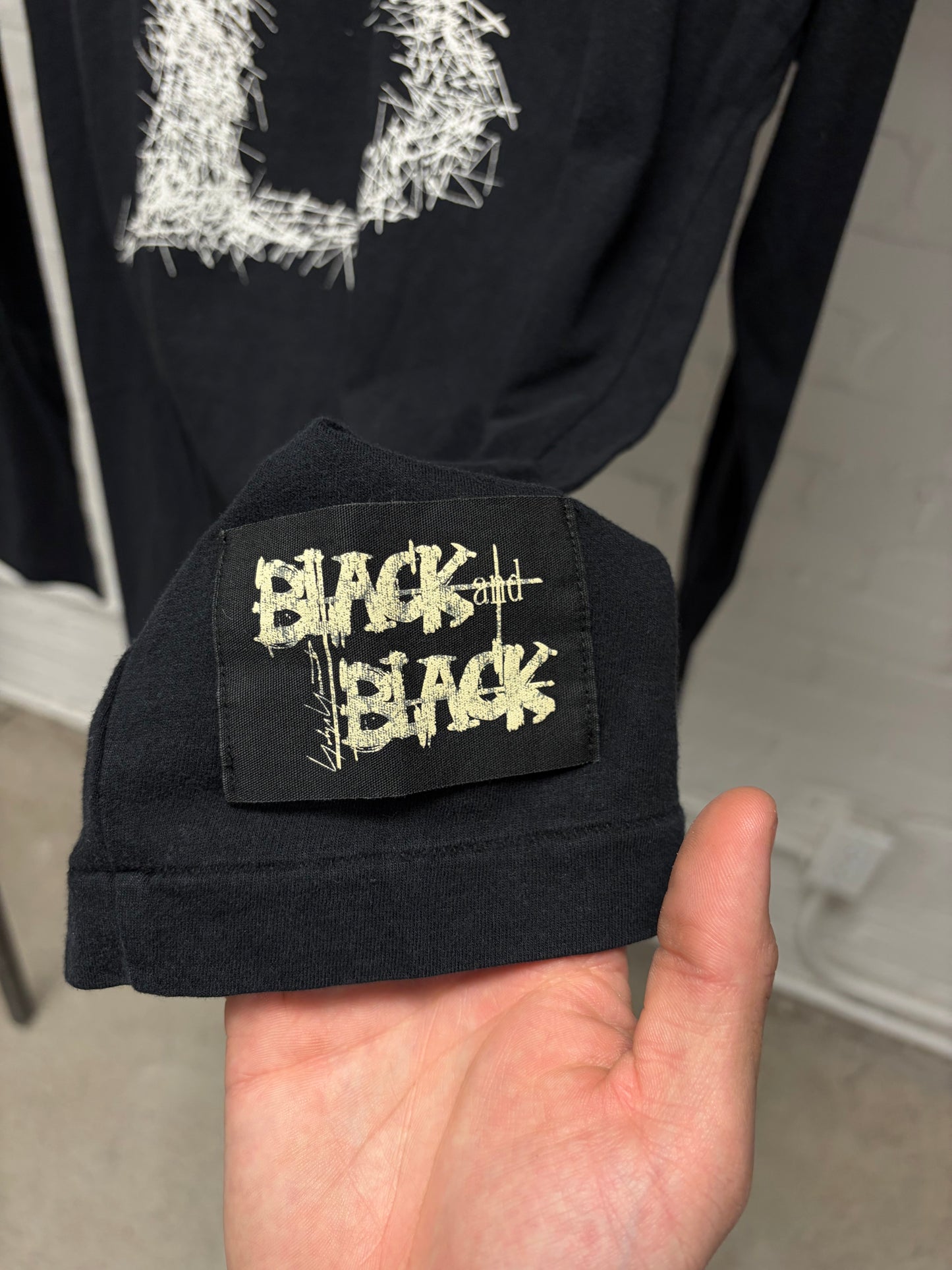 Yohji Yamamoto Black Scandal Graphic Long Sleeve Shirt