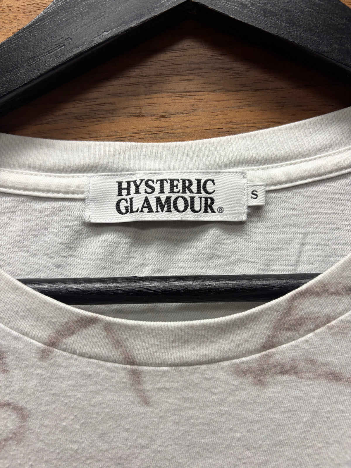 Hysteric Glamour ‘Too Drunk’ Crude Drawing White Graphic T-Shirt