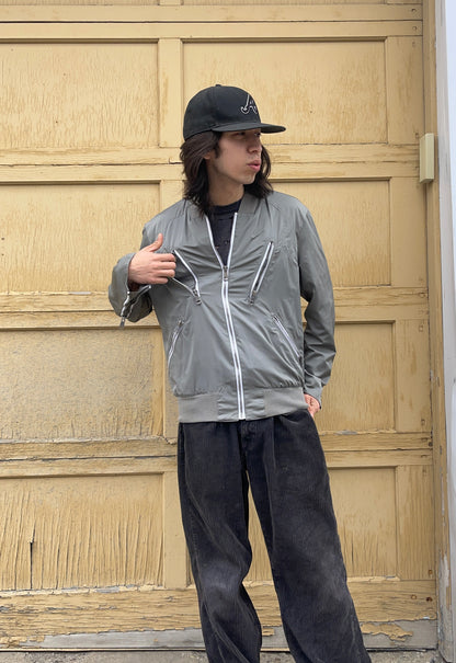 2000’s Gucci by Tom Ford Five Zip ‘Beach Blue’ Silk Bomber Jacket