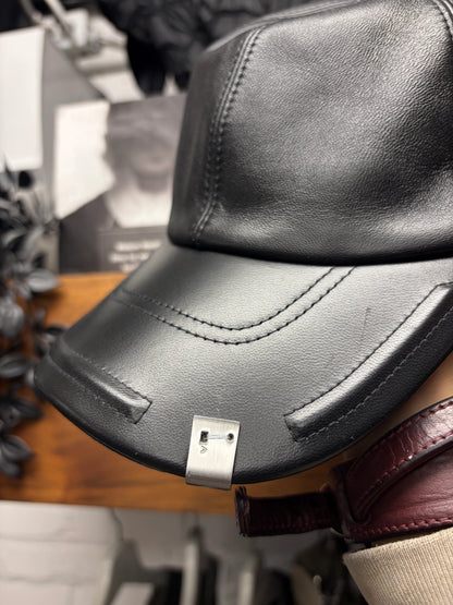 1017 Alyx 9SM ‘Lightercap’ Black Leather Baseball Cap