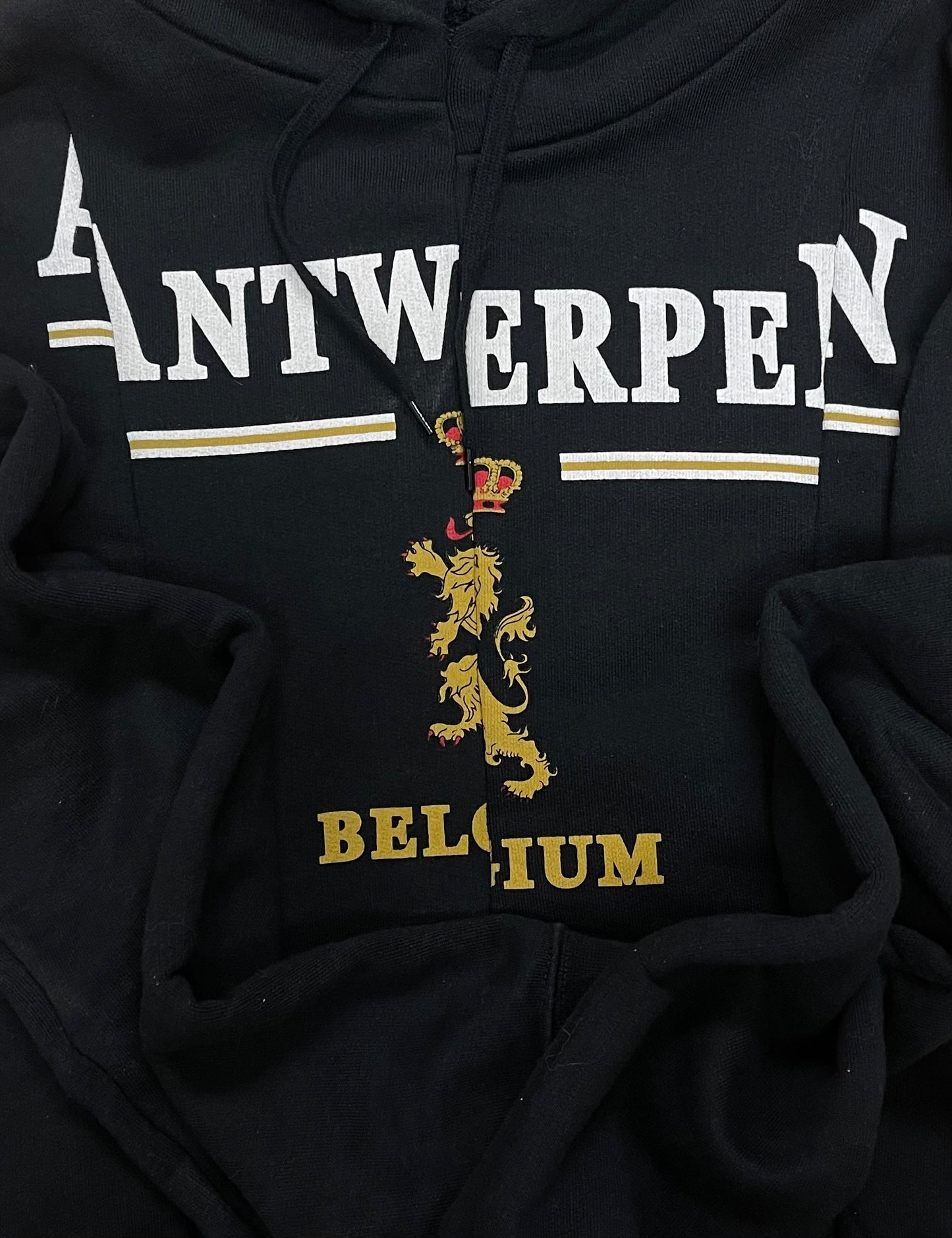 Autumn Winter 2018 Vetements ‘Antwerpen’ Split Graphic Hoodie