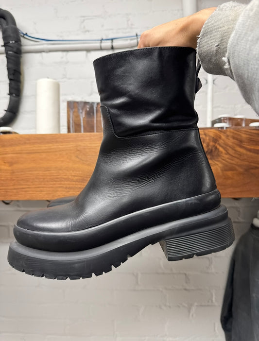 Valentino ‘Garavani’ Rockstud Leather  Chunky Boots