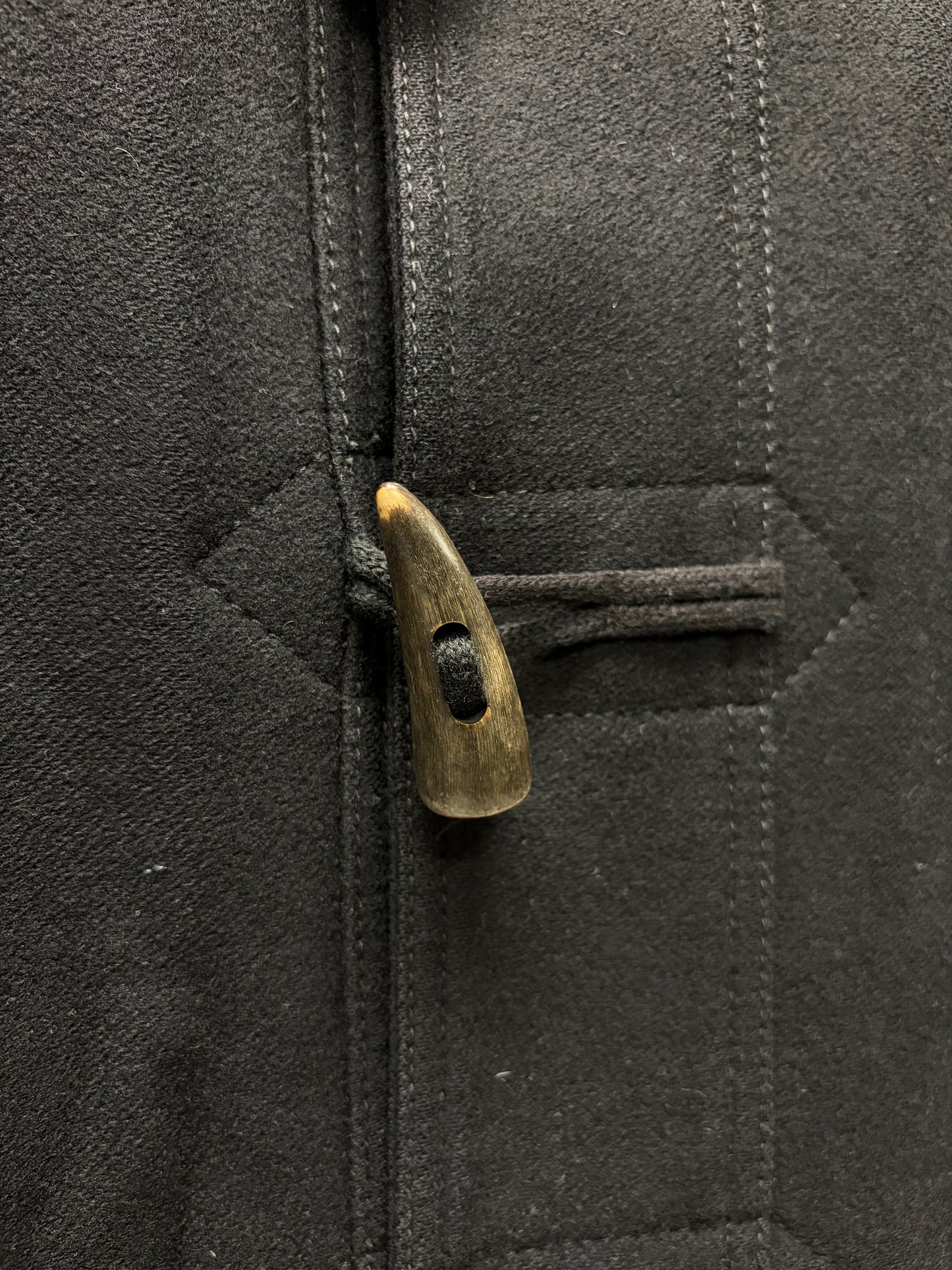 Dior Homme Heavyweight Wool Coat with Horn ‘Toggle’ Closure