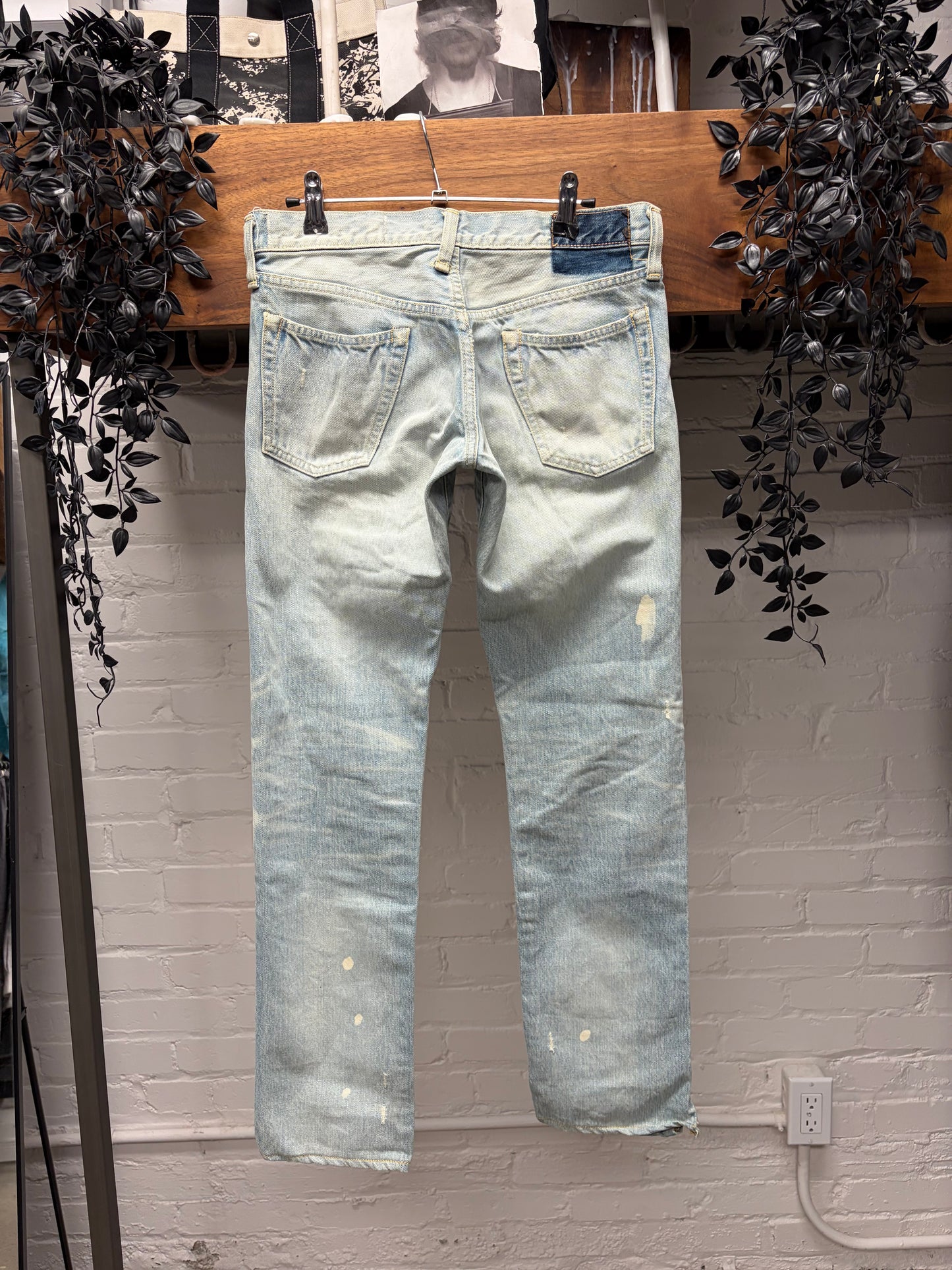 Kapital Light Wash Blue Distressed Denim