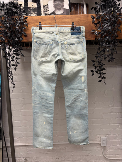 Kapital Light Wash Blue Distressed Denim