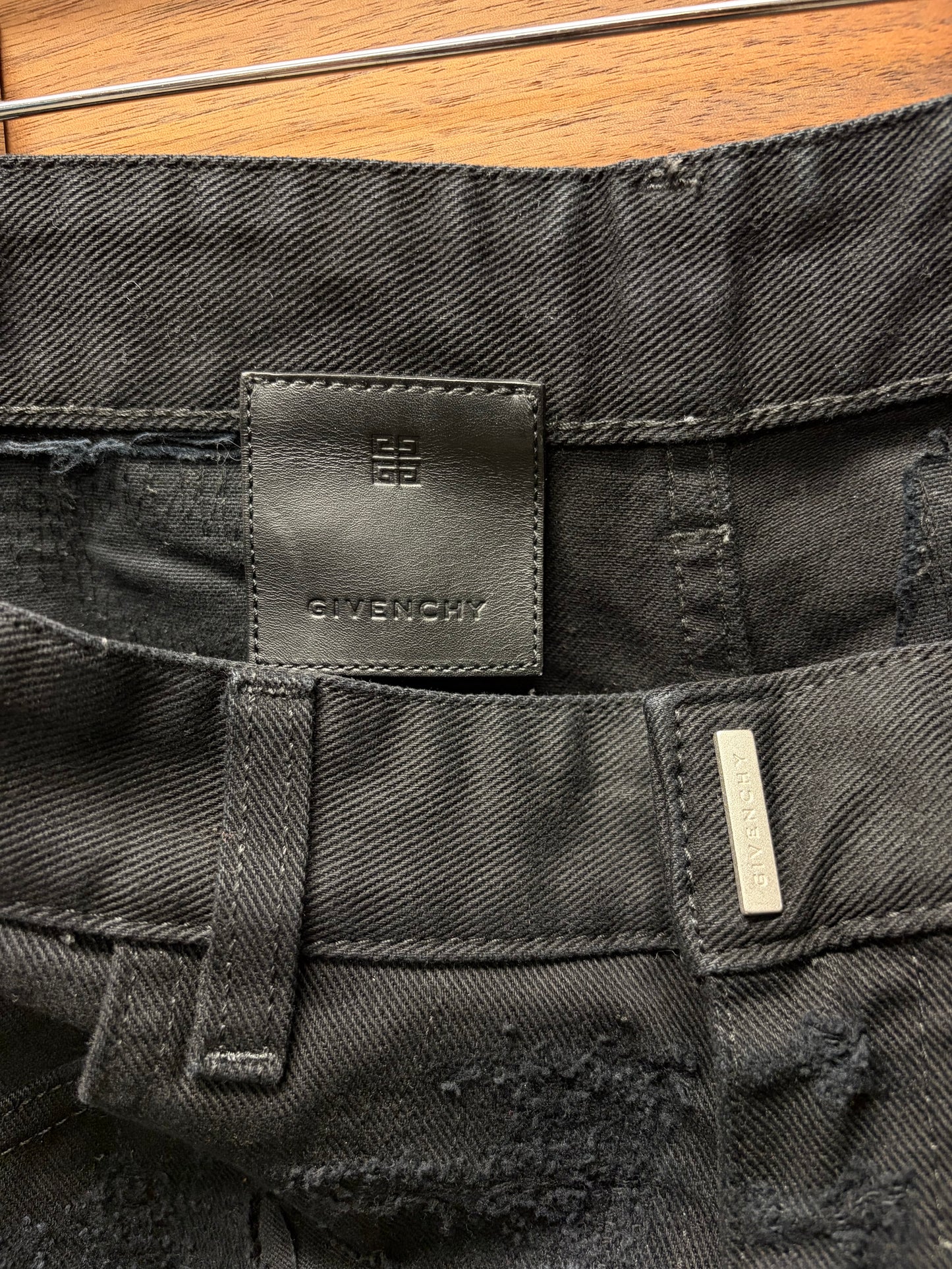 AW2022 Givenchy by Matthew Williams ‘Boro’ Repaired Black Denim