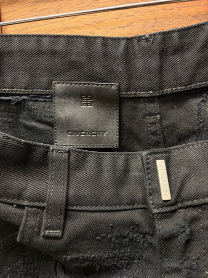 AW2022 Givenchy by Matthew Williams ‘Boro’ Repaired Black Denim