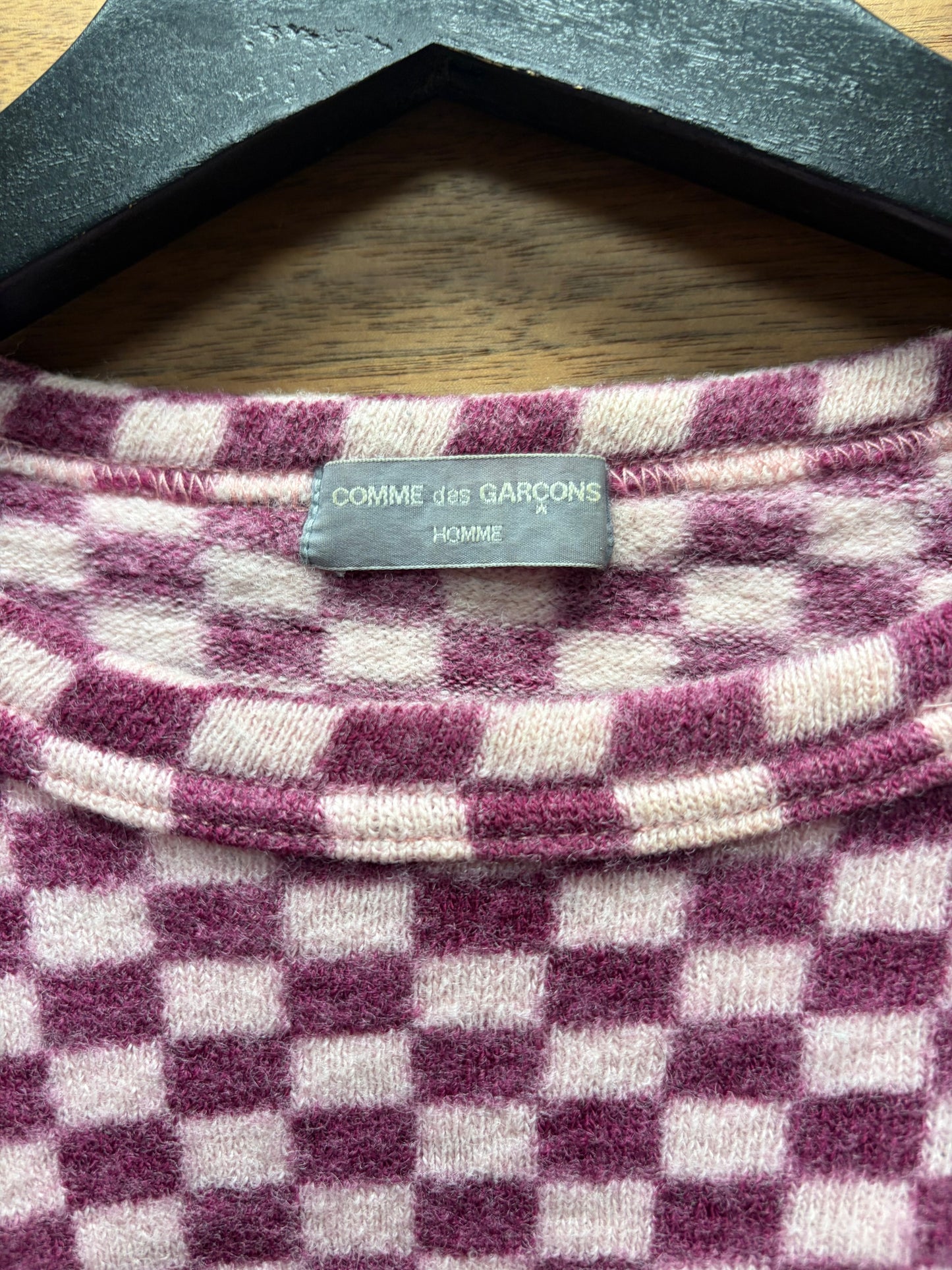 2001 Comme Des Garçons Homme Plus ‘Checkerboard’ Wool Knit Sweater