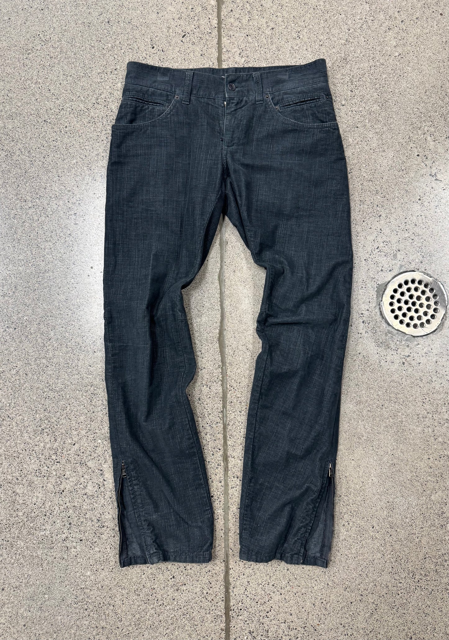 2000s Dolce & Gabbana Zipper Flared Leg Denim