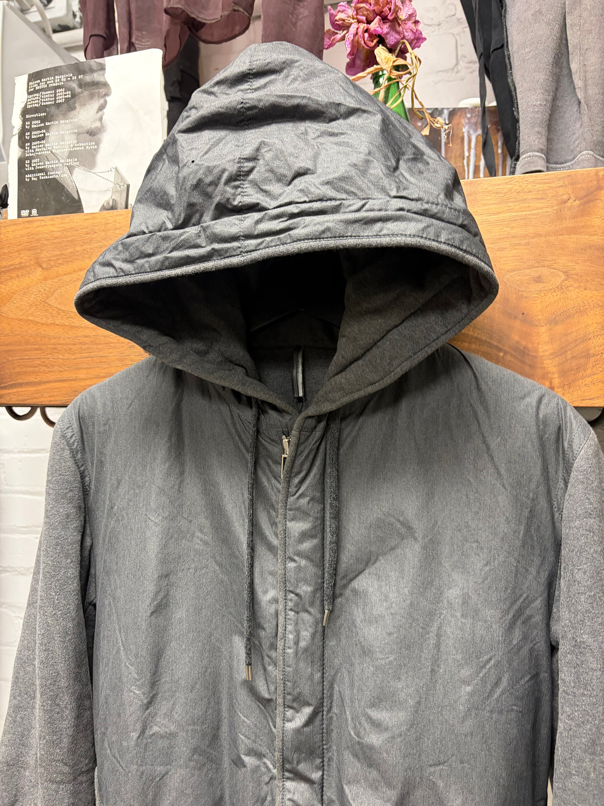 Dior Homme Grey Winterized Jacket with Hoodie Lined Interior