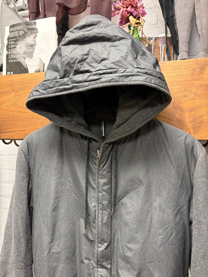 Dior Homme Grey Winterized Jacket with Hoodie Lined Interior