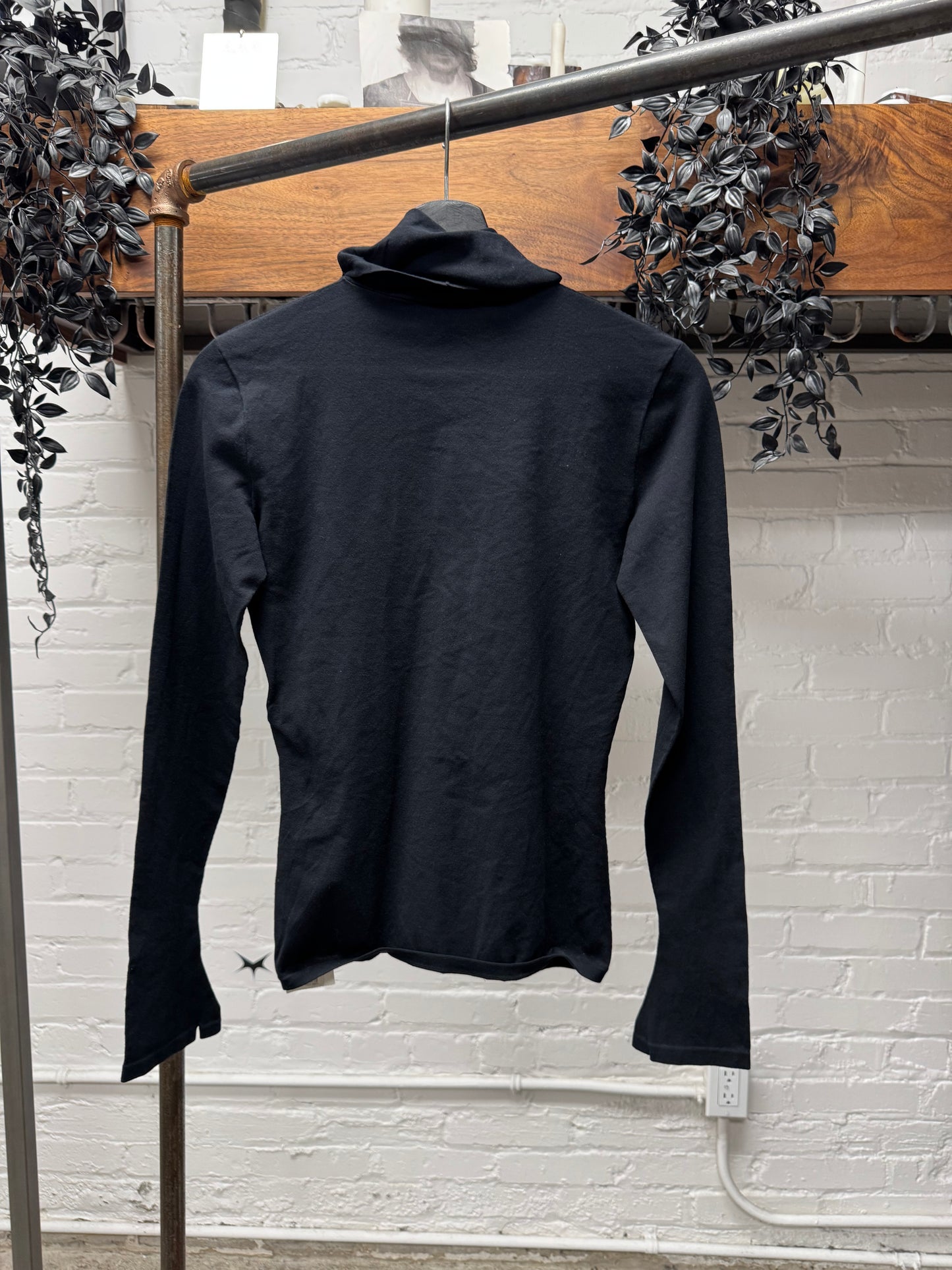 2020 Balenciaga ‘Thumbhole’ Black Cotton Bodysuit