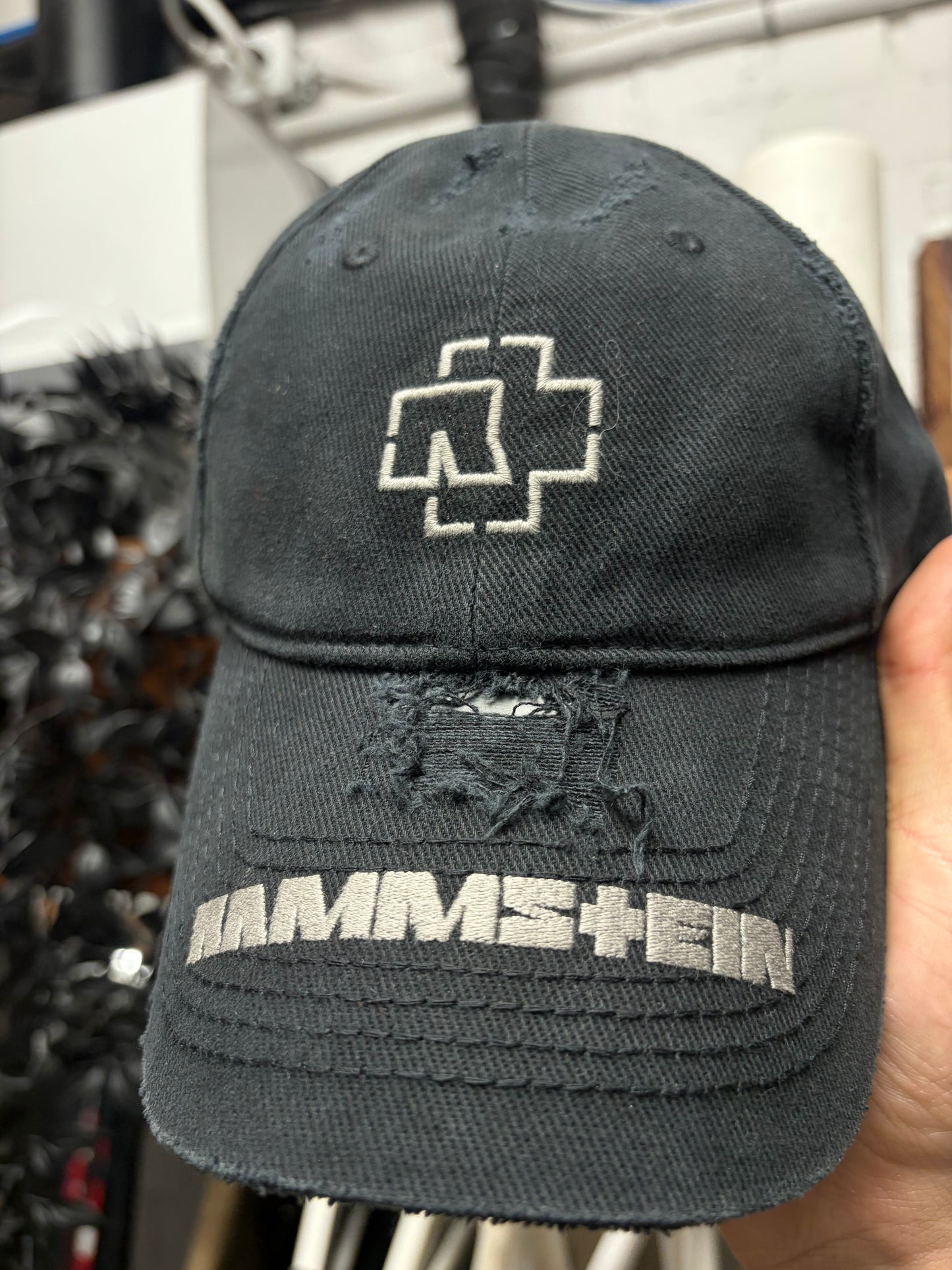 1/300 Balenciaga ‘Ramstein’ Limited Production Distressed Baseball Cap