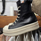 Rick Owens DRKSHDW ‘Double Bumper’ Ramones Leather High Top Sneakers