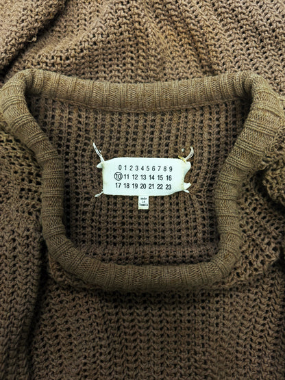 Maison Margiela Heavyweight Brown Chunky Knit Sweater