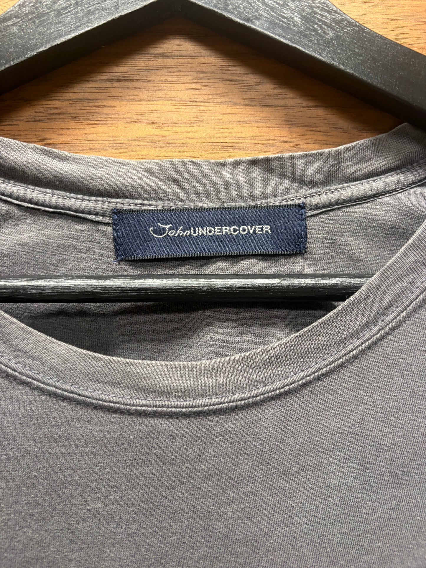 Undercover Multi-Layered Faded Black Thermal Long Sleeve Shirt