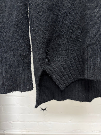 Ann Demeulemeester Black Wool Knit Sweater