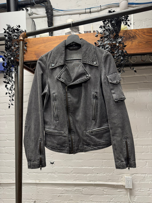 AW2005 Raf Simons ‘History of My World’ Denim Biker Jacket