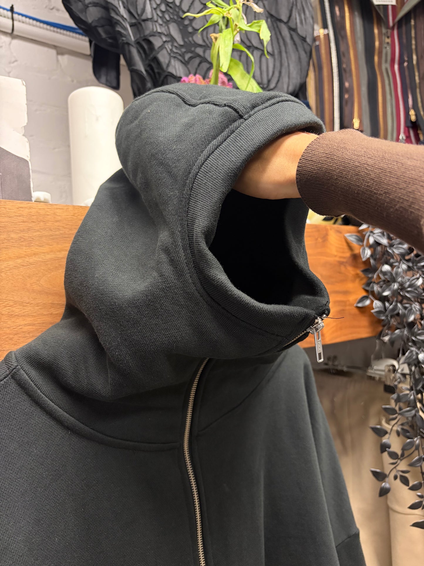 Entire Studios Black ‘Full Zip’ Heavyweight Cotton Hoodie