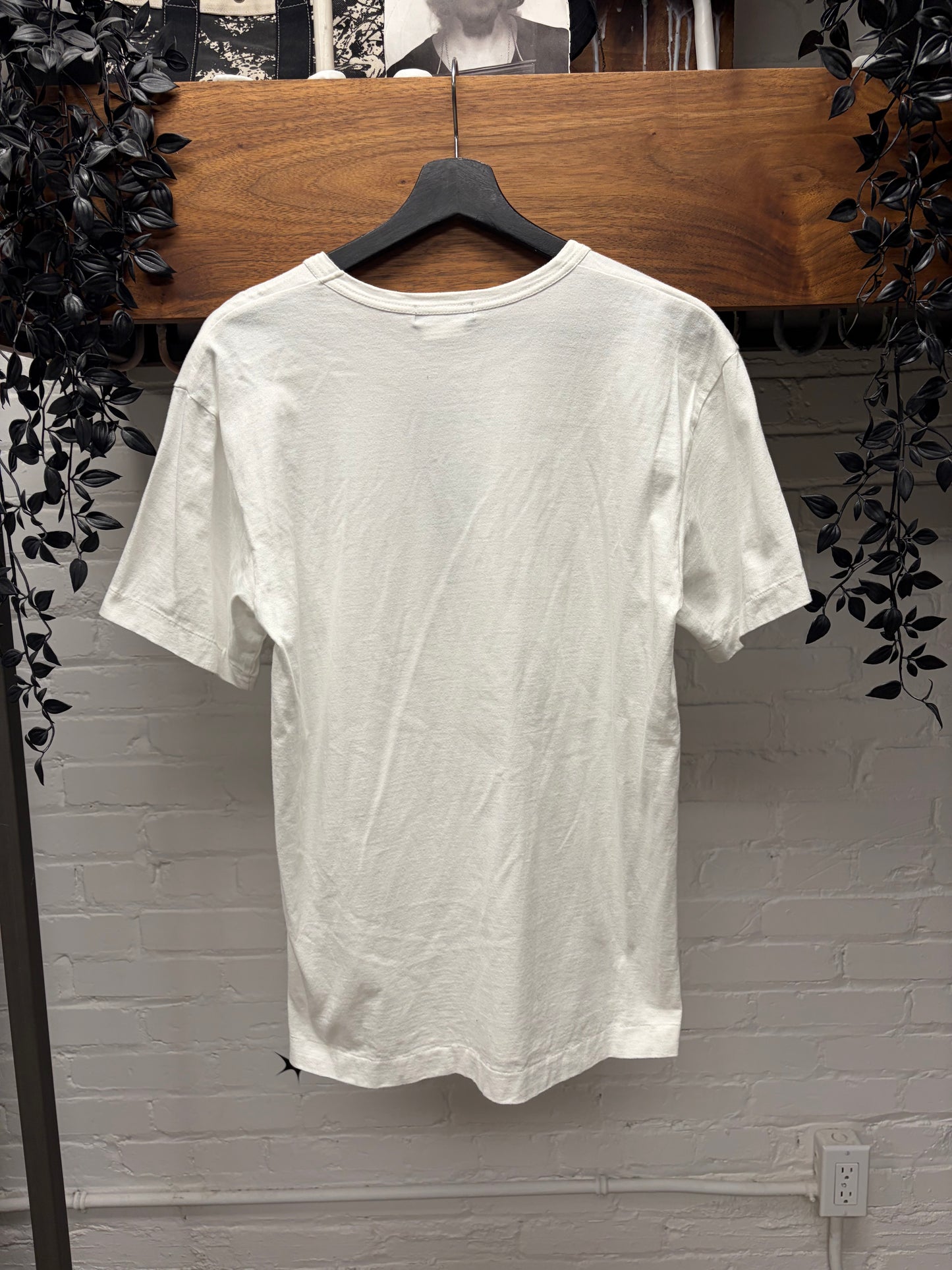 2014 Comme Des Garçons Homme Plus ‘Zip-Up’ White Short Sleeve T-Shirt