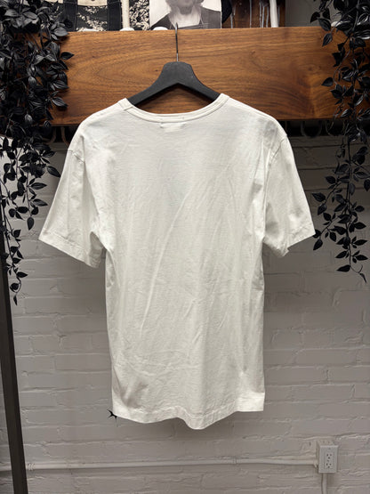 2014 Comme Des Garçons Homme Plus ‘Zip-Up’ White Short Sleeve T-Shirt