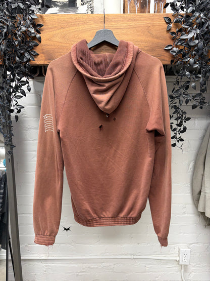 AW2001 Number (N)ine ‘Standards’ Badge Logo Shotgun Distressed Themral Hoodie