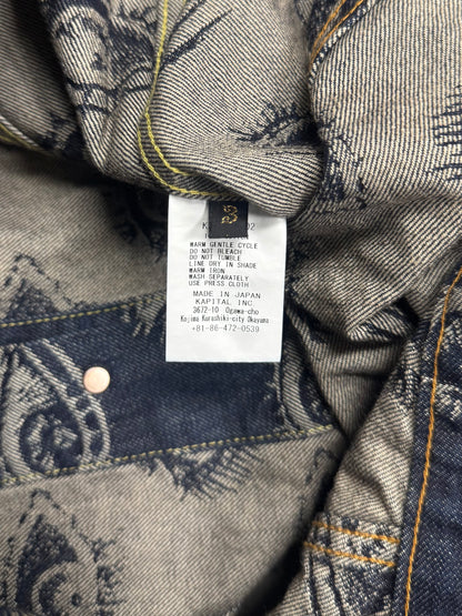 Kapital Jacquard Weave ‘Eyeball’ Denim Trucker Jacket