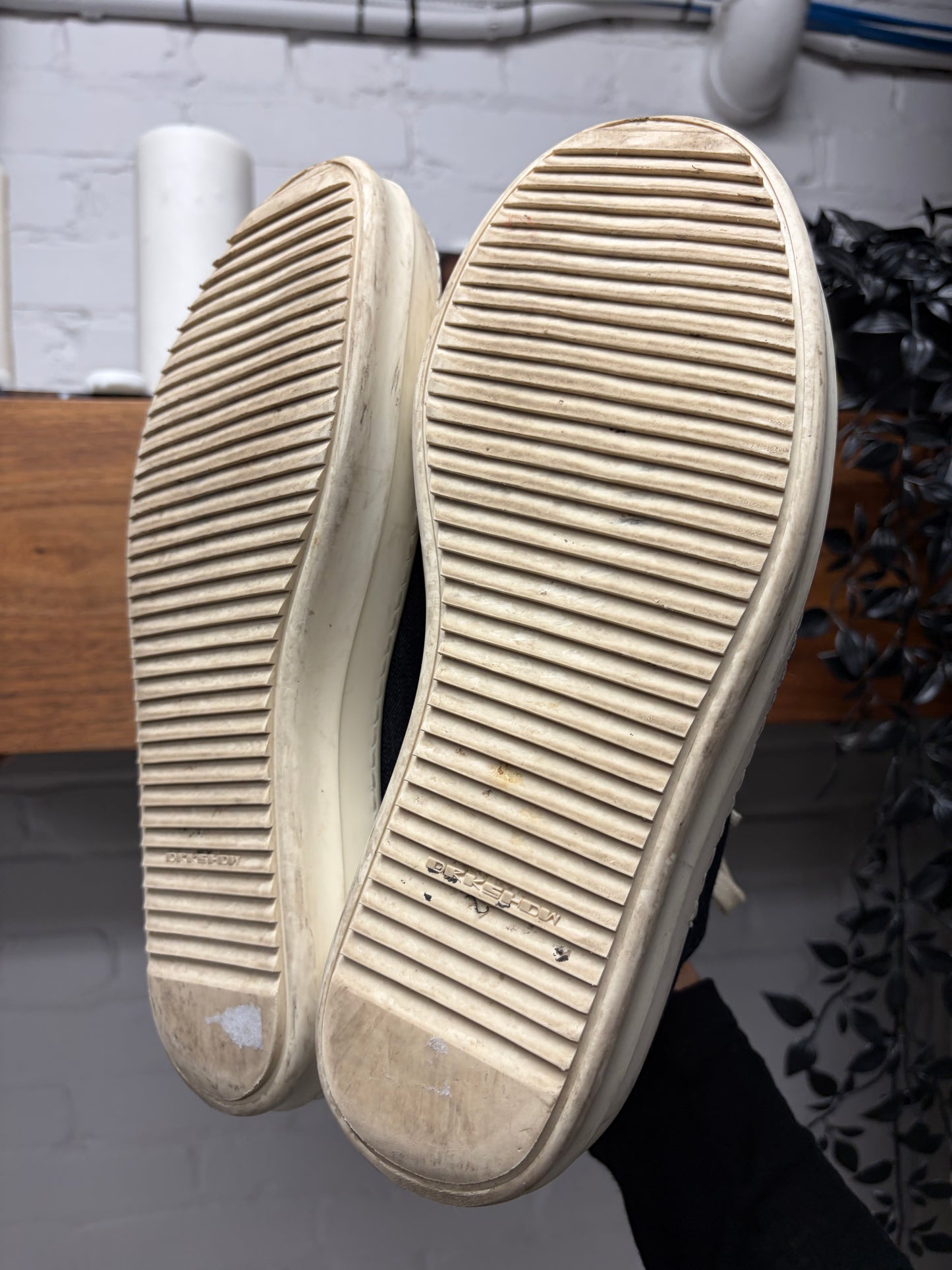 Rick Owens Raw Blue Denim ‘Ramones’ Low Top Sneakers