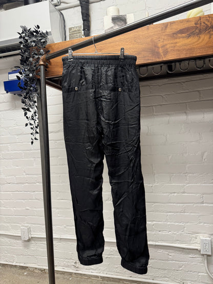 SS2021 Rick Owens ‘Phlegethon’ Black Satin Track Pants