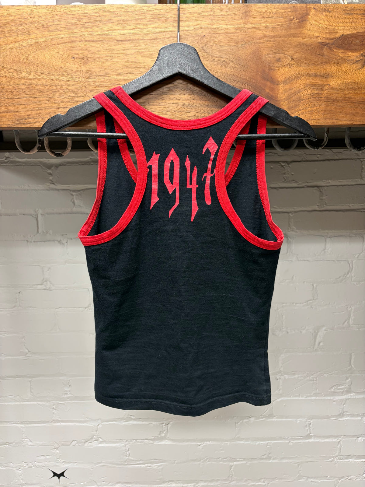 SS2002 Christian Dior ‘Gothic Logo’ Black/Red Runway Tank Top