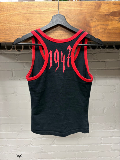 SS2002 Christian Dior ‘Gothic Logo’ Black/Red Runway Tank Top