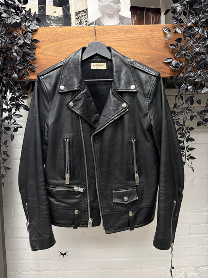 2016 Saint Laurent by Hedi Slimane ‘Black Chain’ ‘L-01’ Lambskin Leather Biker Jacket
