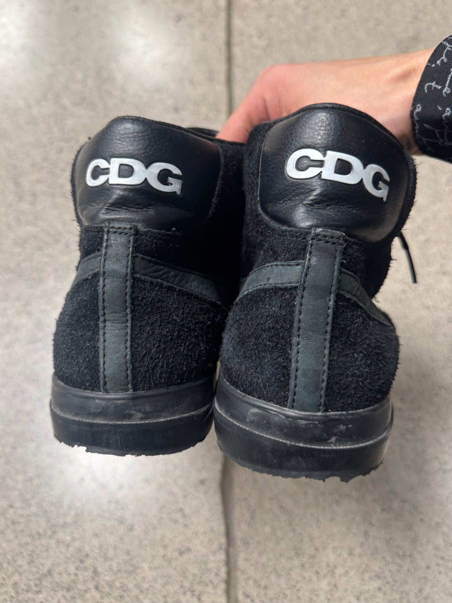 Comme Des Garçons x Nike ‘Blazer’ Suede High Top Sneakers