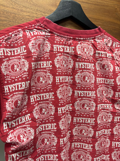 Hysteric Glamour ‘Youth Aflame’ Red/White Crest Graphic T-Shirt