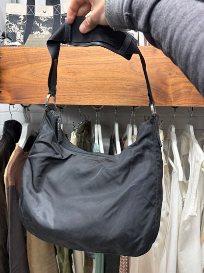 Prada Black Nylon Crossbody ‘Hobo’ Bag