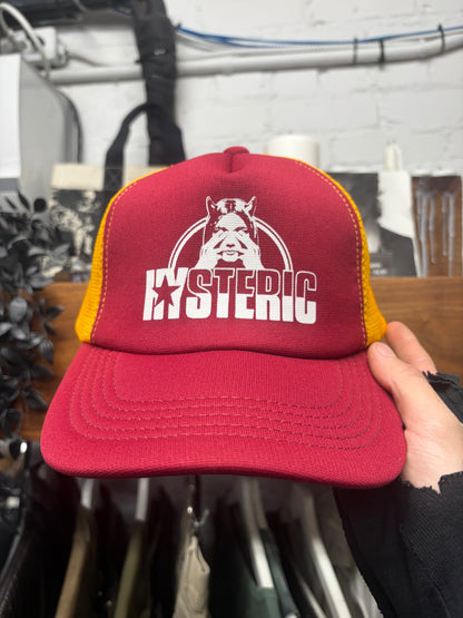 Hysteric Glamour ‘See No Evil’ Red/Yellow Trucker Hat