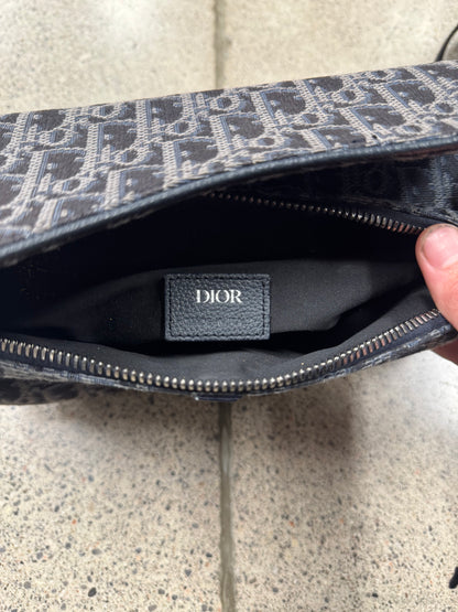 Dior Trotter Monogram Denim ‘Saddle’ Bag