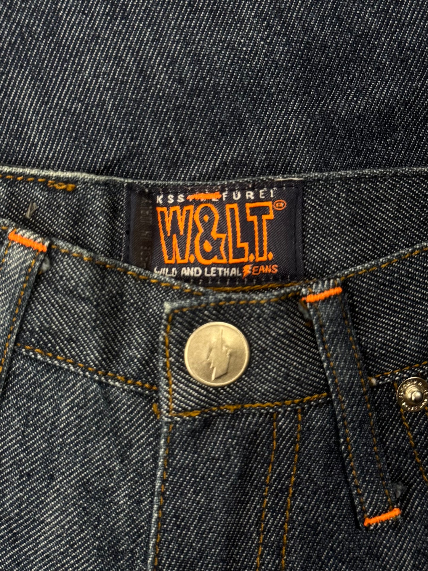 W.&.L.T. By Walter Van Beirendonck ‘Bolt’ Embroidered Denim