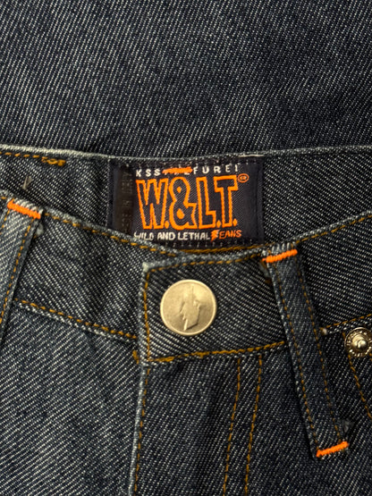 W.&.L.T. By Walter Van Beirendonck ‘Bolt’ Embroidered Denim