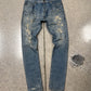 AW2013 Saint Laurent by Hedi Slimane ‘Crash’ Distressed Blue Denim