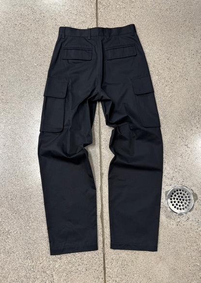 Givenchy ‘Cursive Logo’ Slim Straight Leg Black Cargo Trousers
