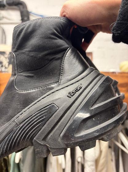 1017 Alyx 9SM Black Calf Leather ‘SKX’ Vibram Sole Ankle Boots
