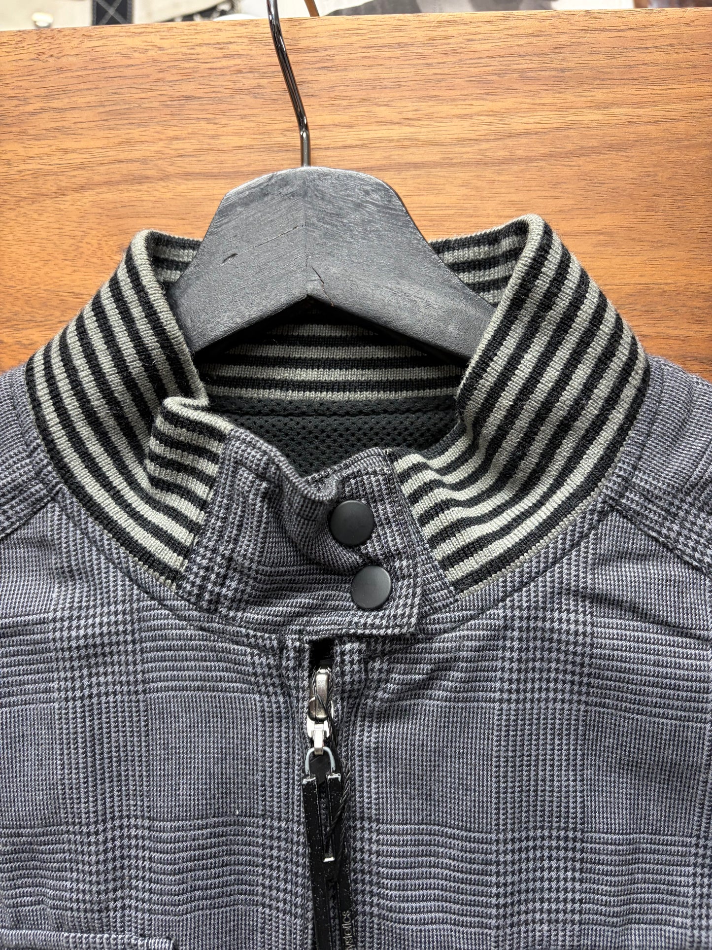 Hysteric Glamour Houndstooth Grey Bomber Jacket